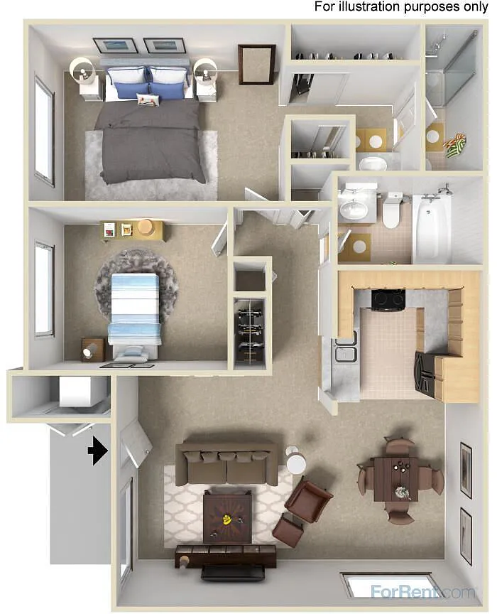 Floor plan Two Bedroom