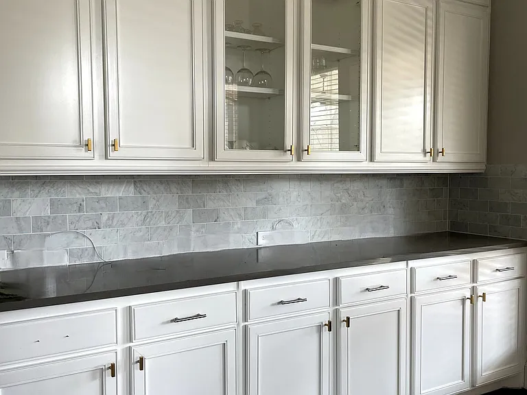 Ample Cabinet space with recess lights