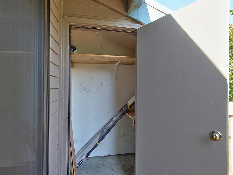 Off the deck storage for grills and extra equipment