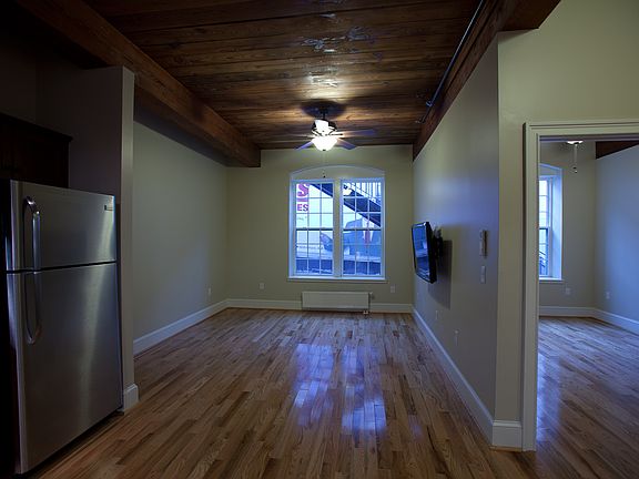 Kitchen to living room and bedroom