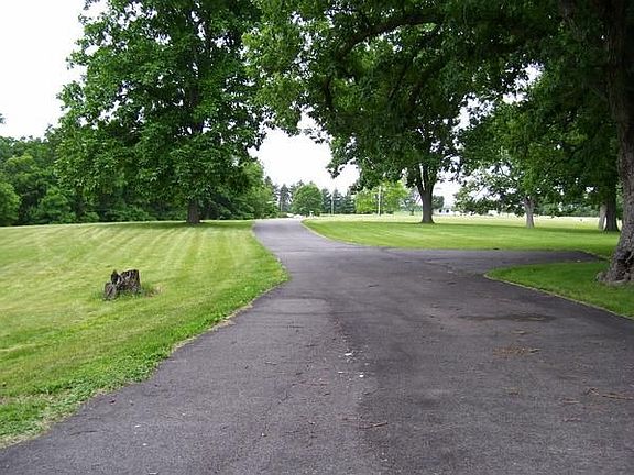 Looking down the driveway to the highway