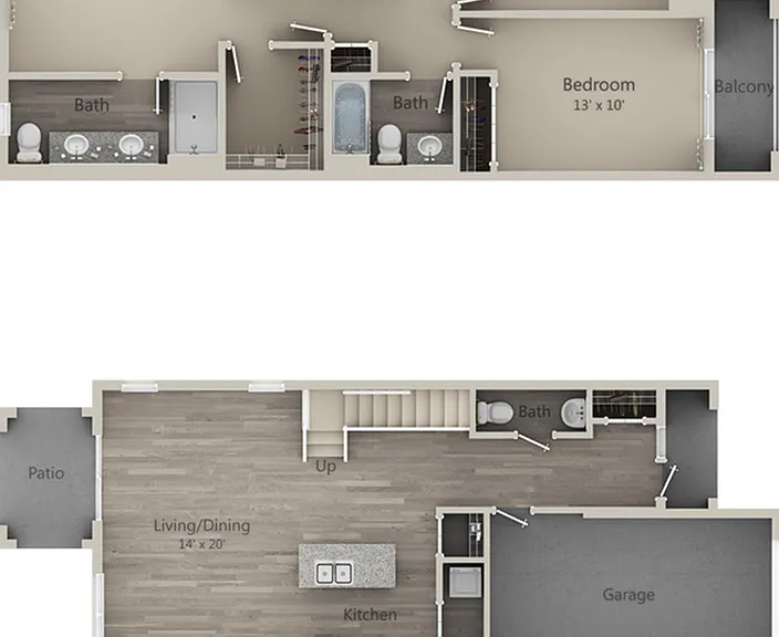 Heron 3x2.5 Floorplan Heron 3x2.5 Floorplan
