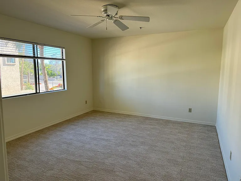 The bedroom has lots of light and great views of Camelback Mountain.
