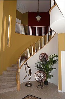 Grand Entry has a winding staircase.