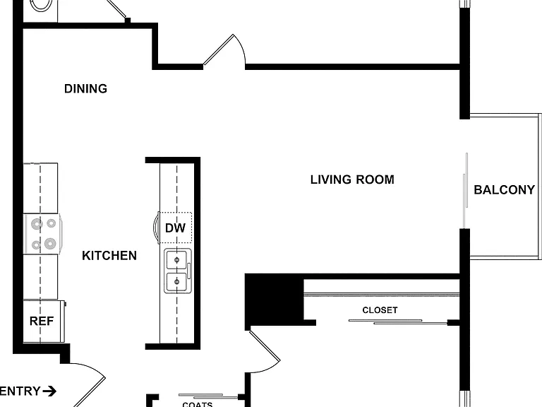 2D Two-Bedroom A Floor Plan 2D Two-Bedroom A Floor Plan