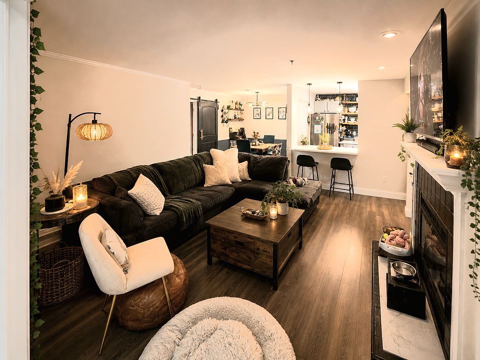 View of the living room from the office/sunroom.