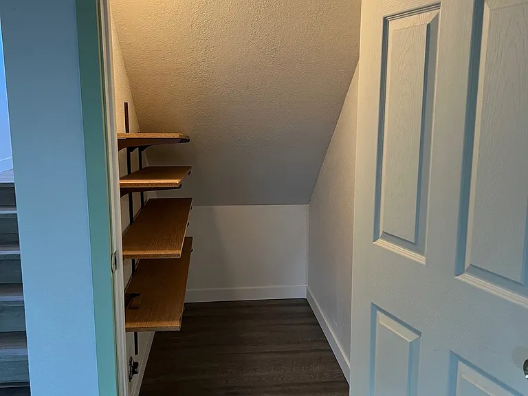 Storage room underneath the stairs