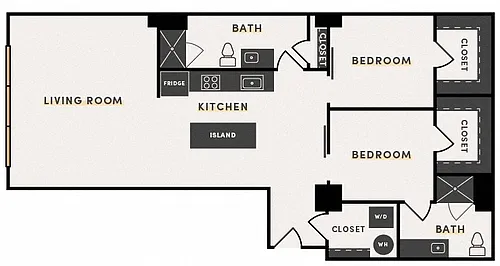 Floor plan 2 Bed H