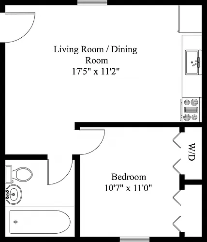 Floor plan 1 Bedroom