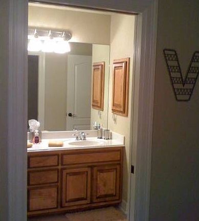 Upstairs double vanity
