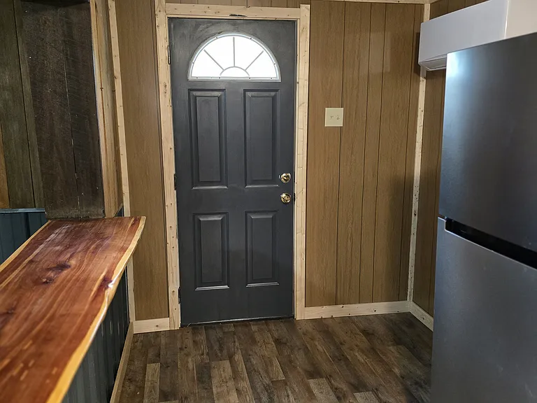 Kitchen area, front door entryway