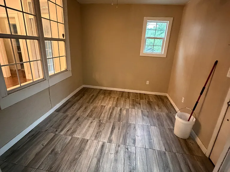 Mudroom connects to back door and laundry room.