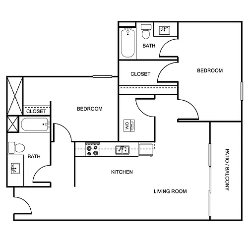 Floor plan 2X2 D