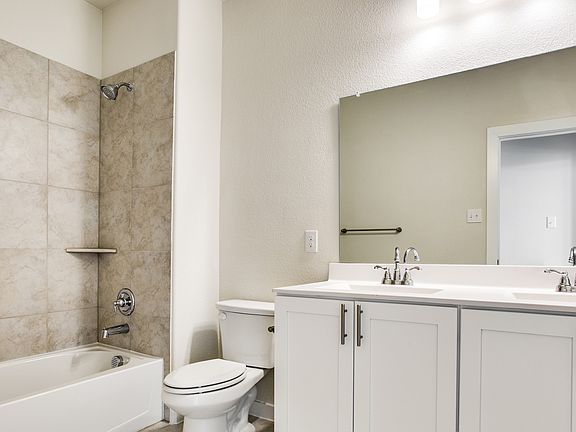 Hall bath with double sink option