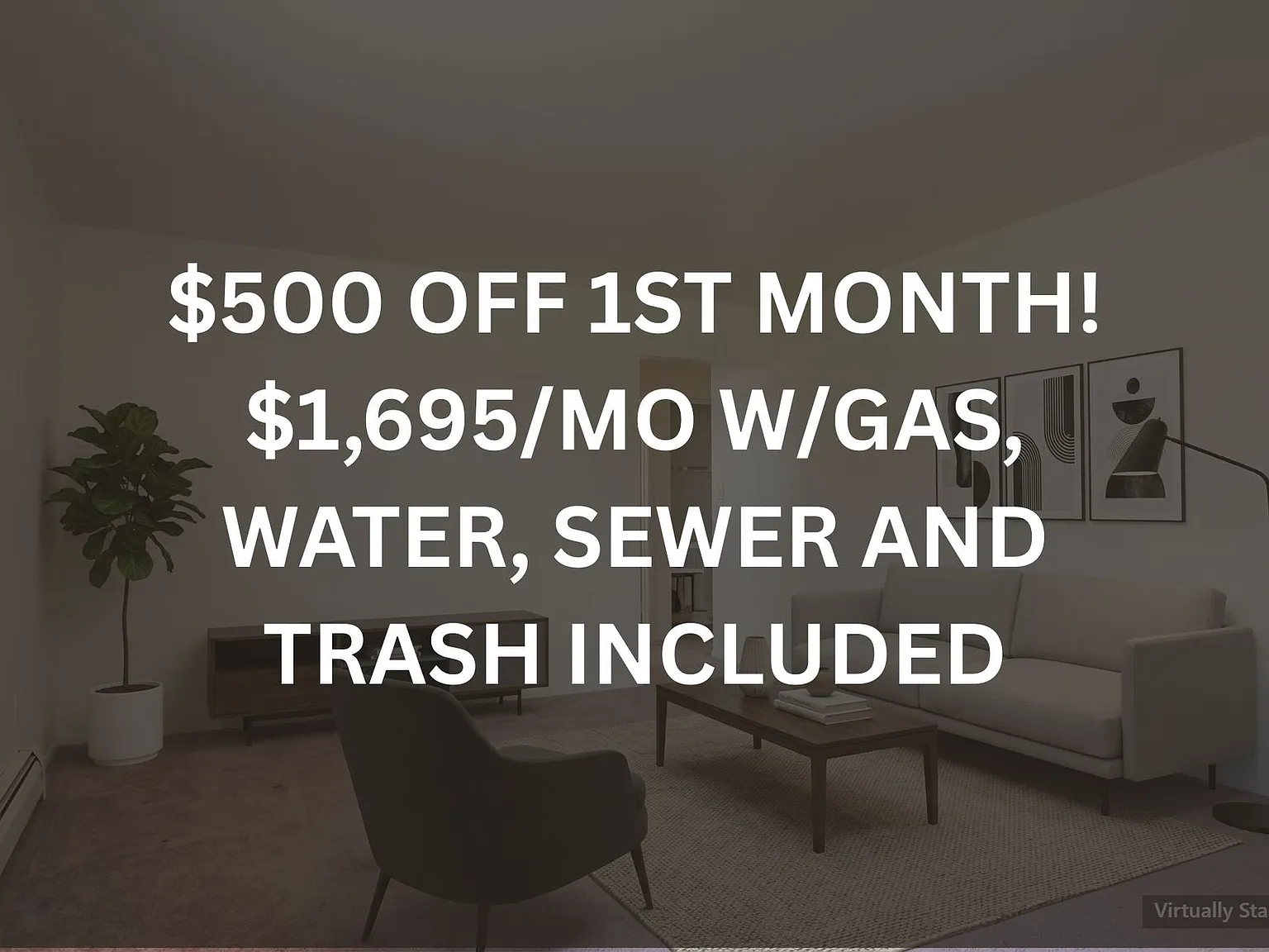 $1,595/Mo (Gas, Water, Sewer & Trash Included) — Photo 3