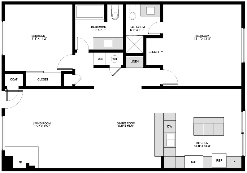 Floor plan 2x2A