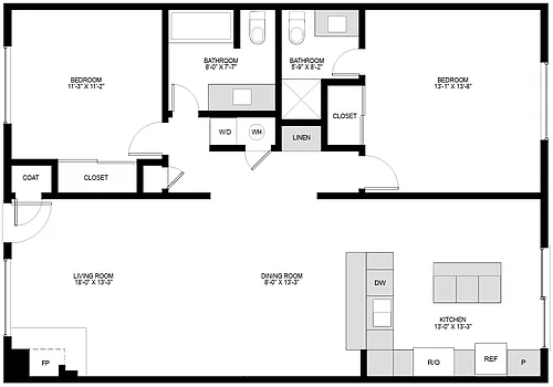 Floor plan 2x2A