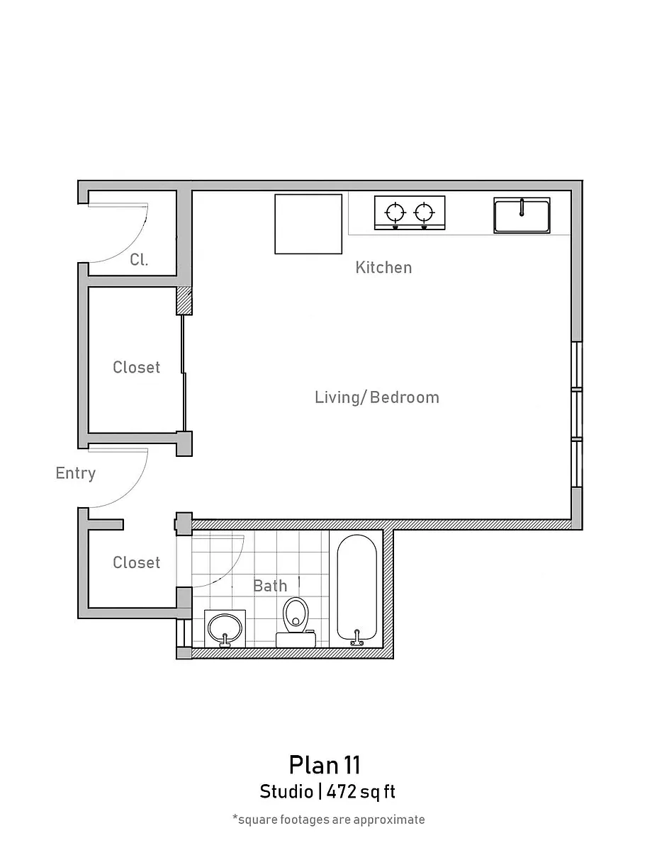 Floor plan Studio - Plan 11