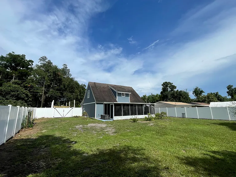 backyard fenced in