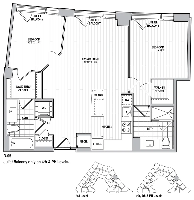 Floor plan 2 Bed 2 Bath 1033