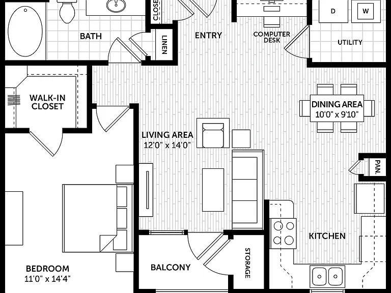 1ER floor plan Lakeshore Pearl