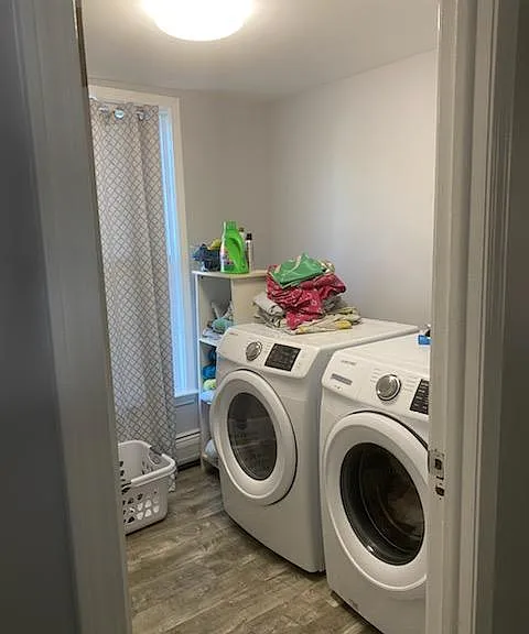 laundry room + washer and dryer