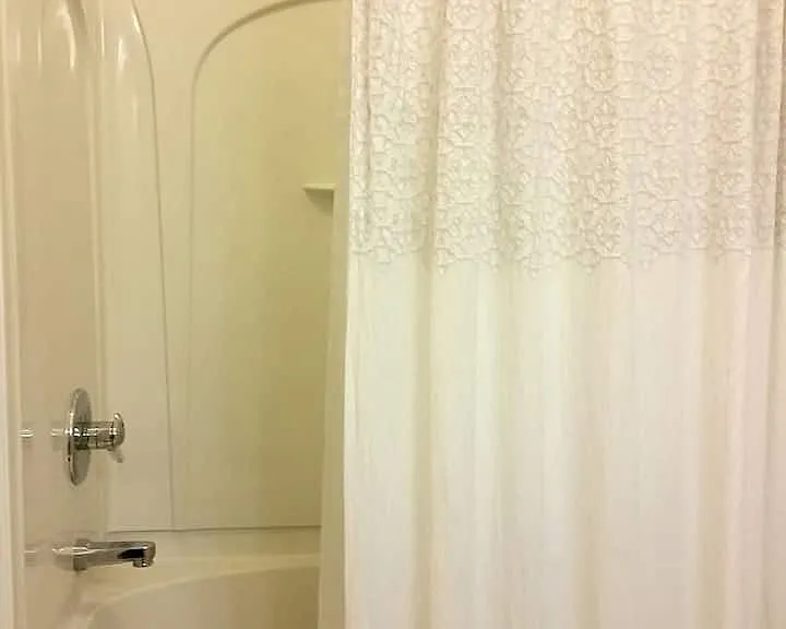 Shower with tub.