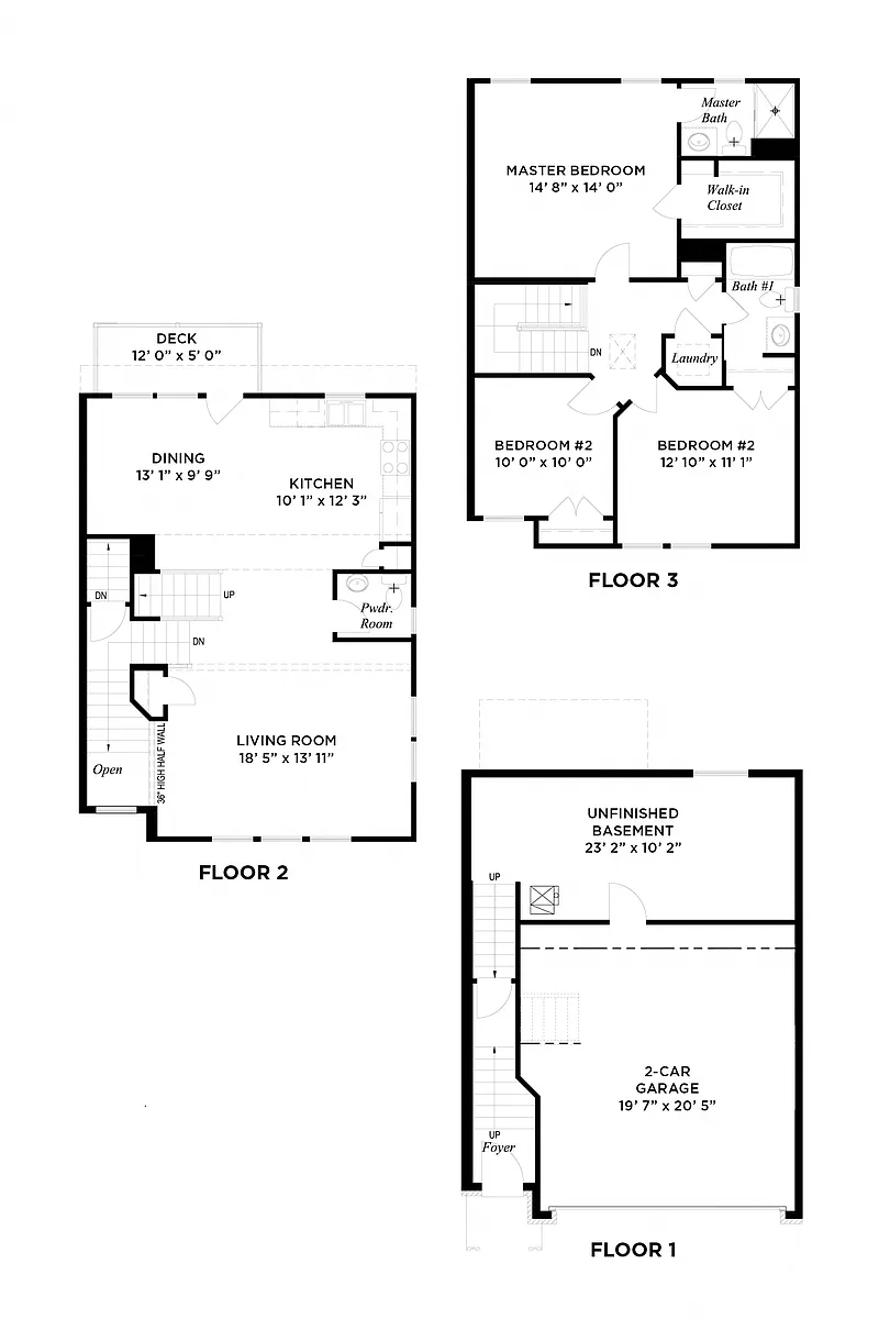 Floor plan The Muirfield 3 Bedroom