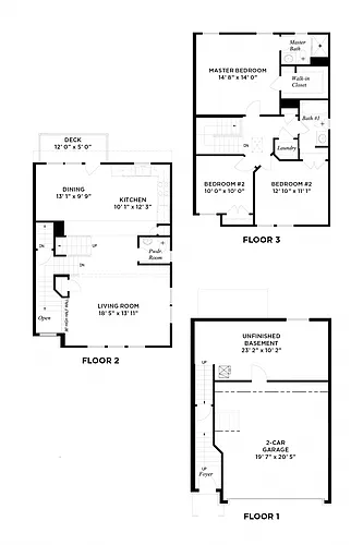 Floor plan The Muirfield 3 Bedroom