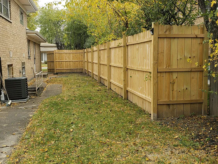 Side yard and Fence
