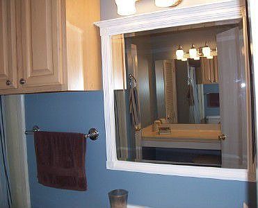 Nice size hall bathroom.