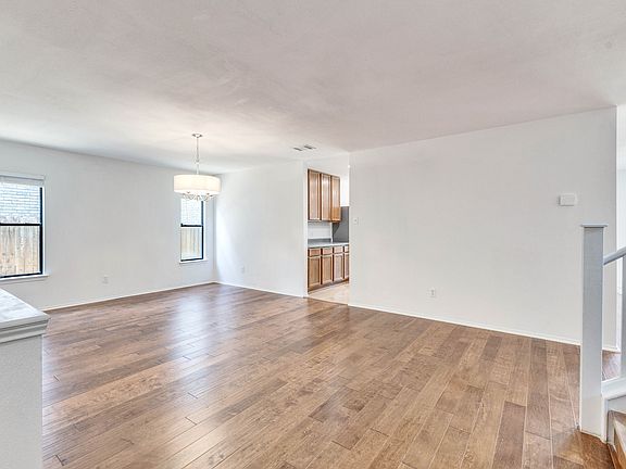 Large open dining area, located between the kitchen and the office