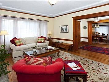 Warm, spacious living room