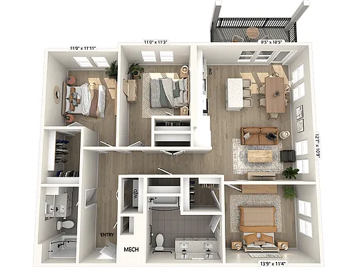 Floor plan CF2-HC-1420sf-Upgrade