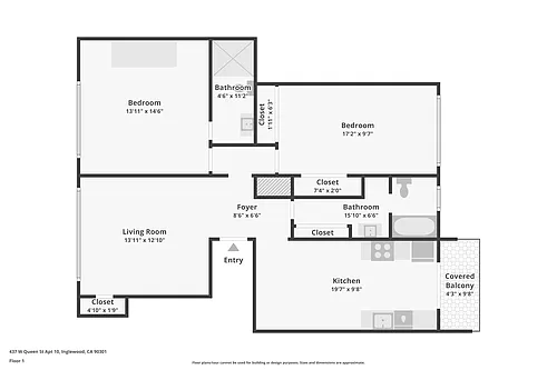 Floor plan 2BD2BA