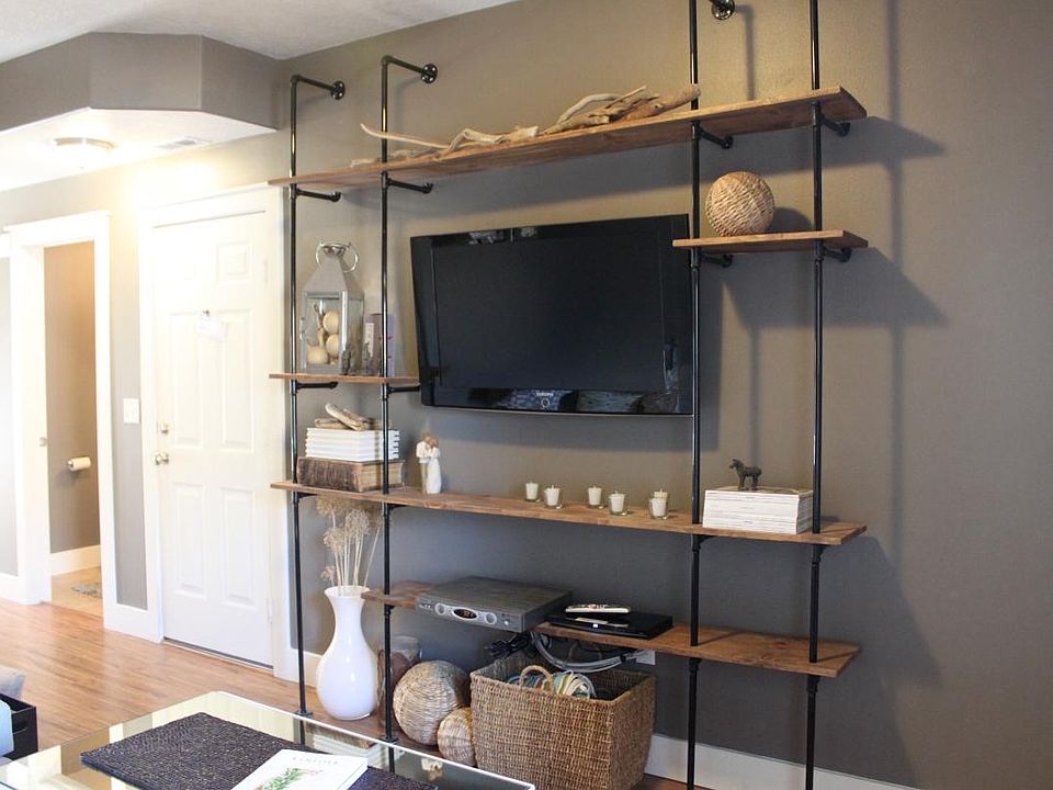 Living room is wired for wall-mounted TV