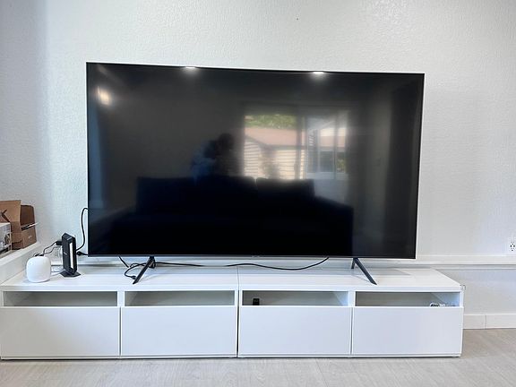 85" Samsung LED TV included as part of the rent.