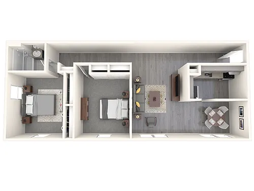 Floor plan 2 Bed 1 Bath