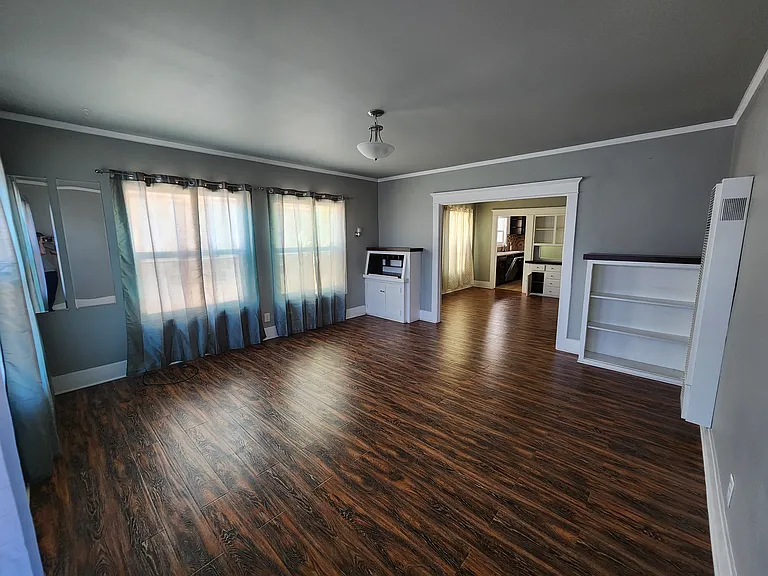 Living Room with built-in cabinets.