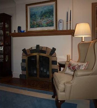 Living room fireplace