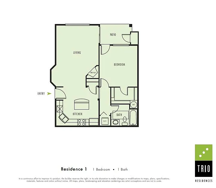 Floor plan One Bedroom