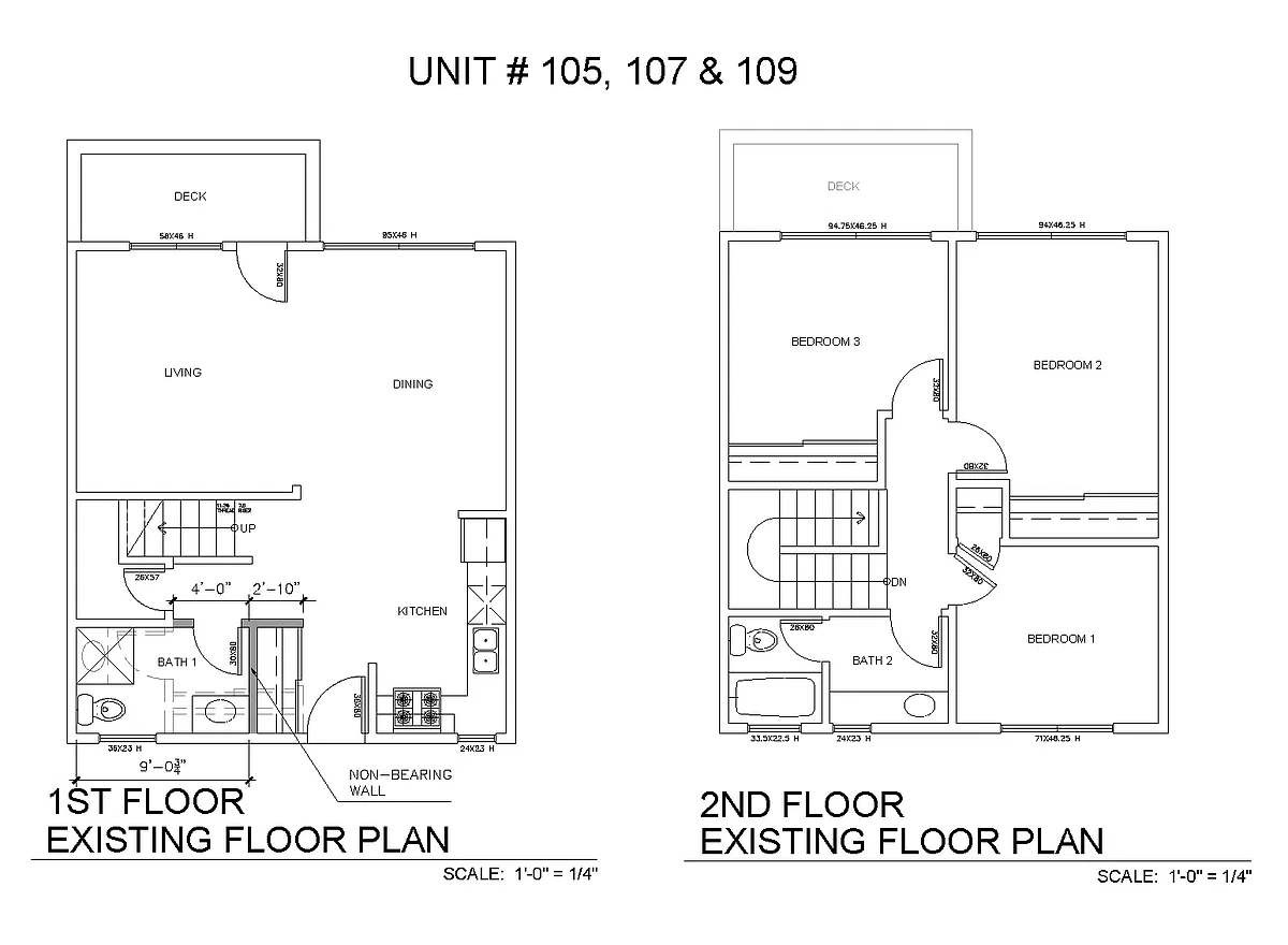 Floor plan 3x2 - 1086 sqft