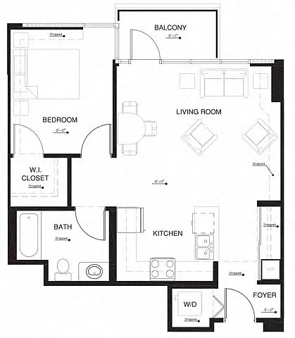 Floor plan 1P w Balcony Renovation 2