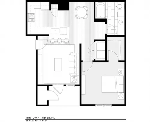 Floor plan 1 Bedroom
