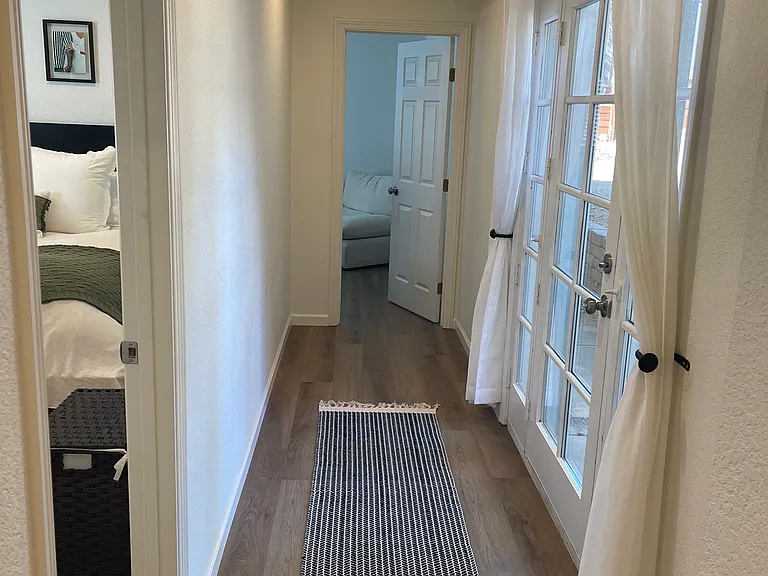 Downstairs has two bedrooms