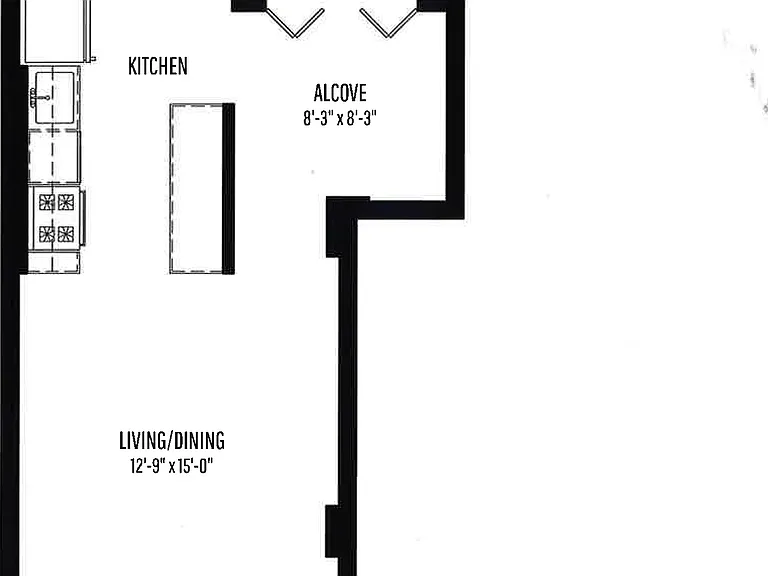 Convertible floor plan 1225 Old Town