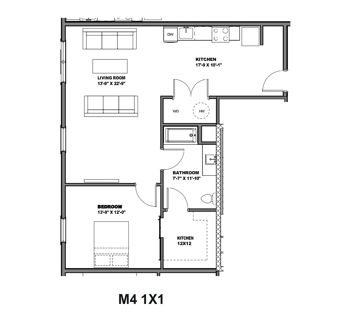 Floor plan M4 1X1