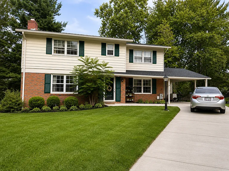 The front of the house