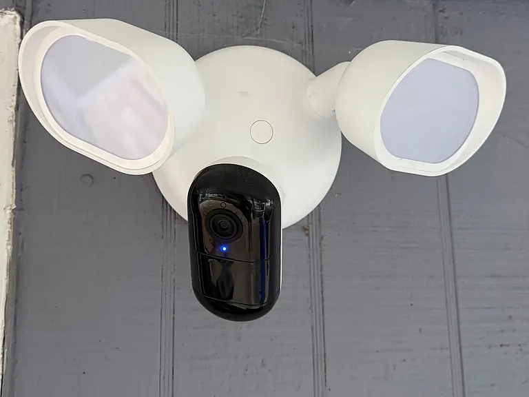 Outdoor security lighting adds added visibility and peace of mind at the entry.
