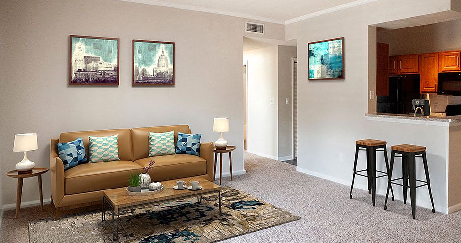 The Woodland Apartments Living Room, Boerne, Texas